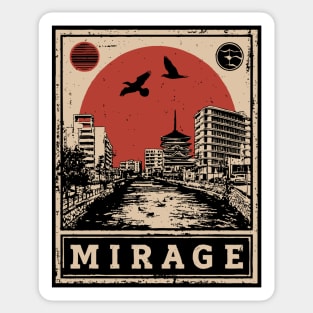 Urban Mirage Japanese Brutalist Poster Sticker